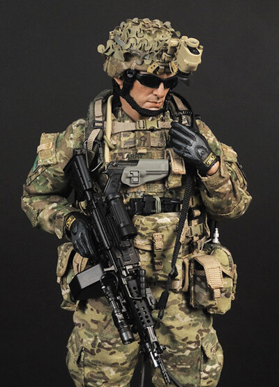 驻阿富汗美国陆军M249机枪手