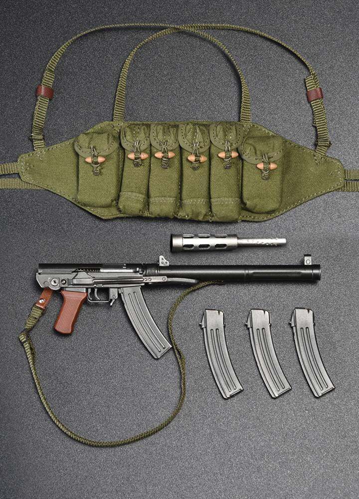 1:6比例配件 64式微声冲锋枪&六袋胸挂武器装备套装